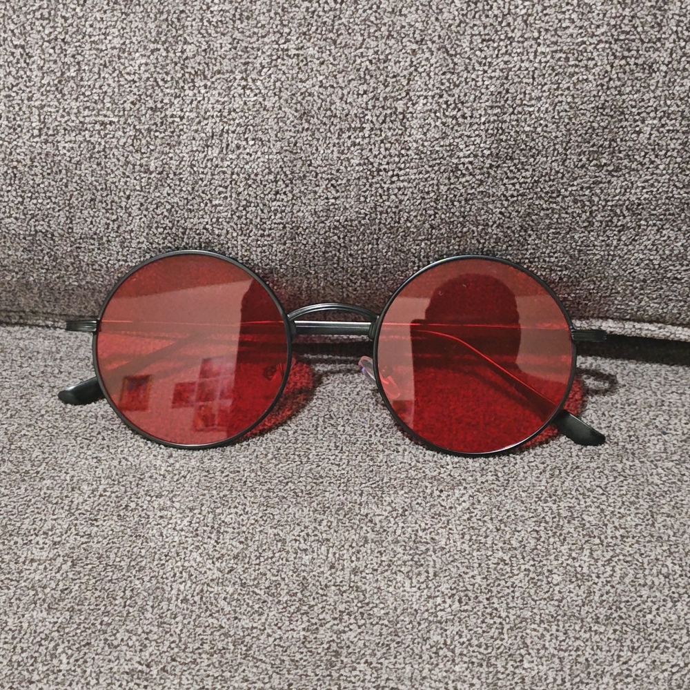 Round Red Sunglasses